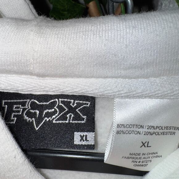Vintage Y2K fox hoodie ride 2000s embroider 2 tone hoodie - Picture 3 of 4